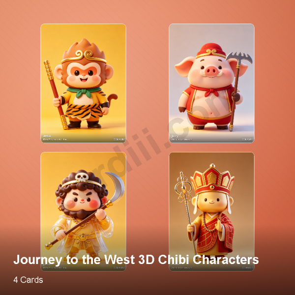 Journey to the West 3D Chibi Characters