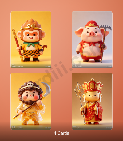 Journey to the West 3D Chibi Characters
